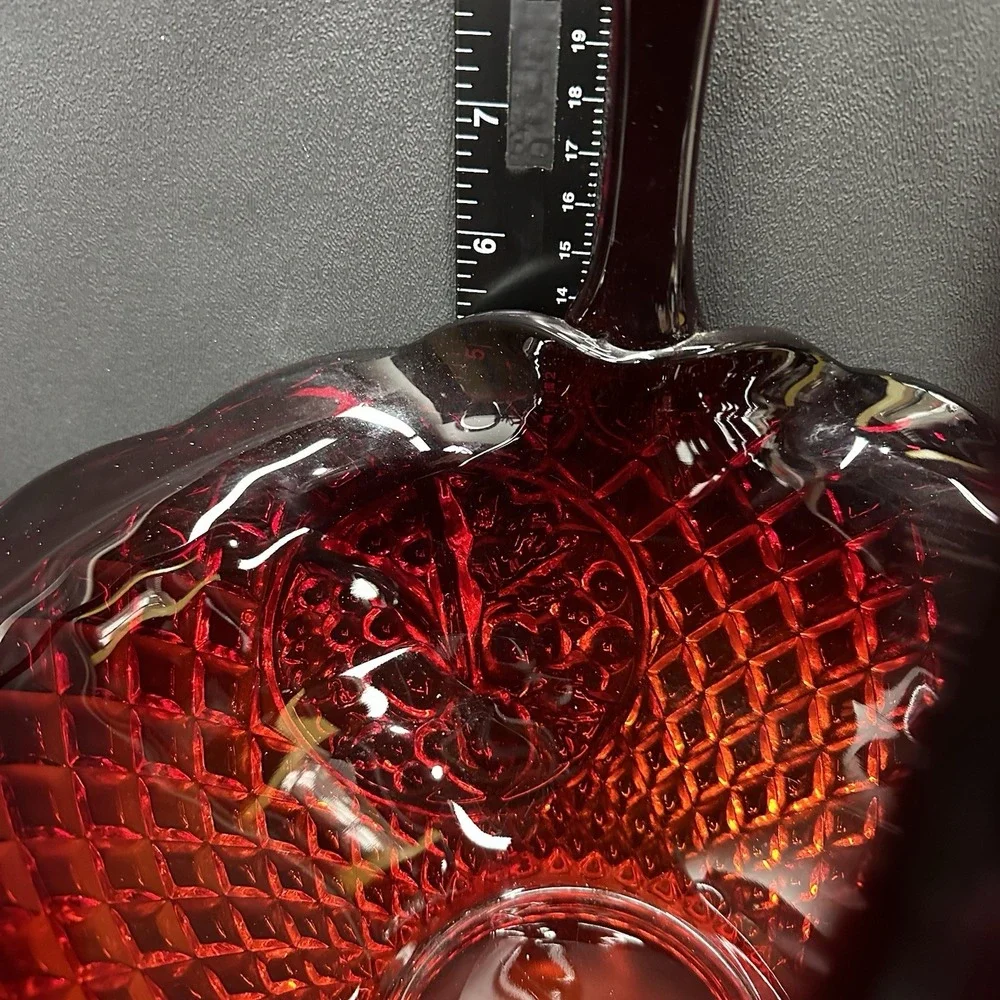 Indiana Glass Canterbury Sunset Amberina Basket, Vintage Mid‎ 20th Century